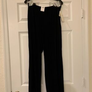 Black Velvet Wide Leg Pants